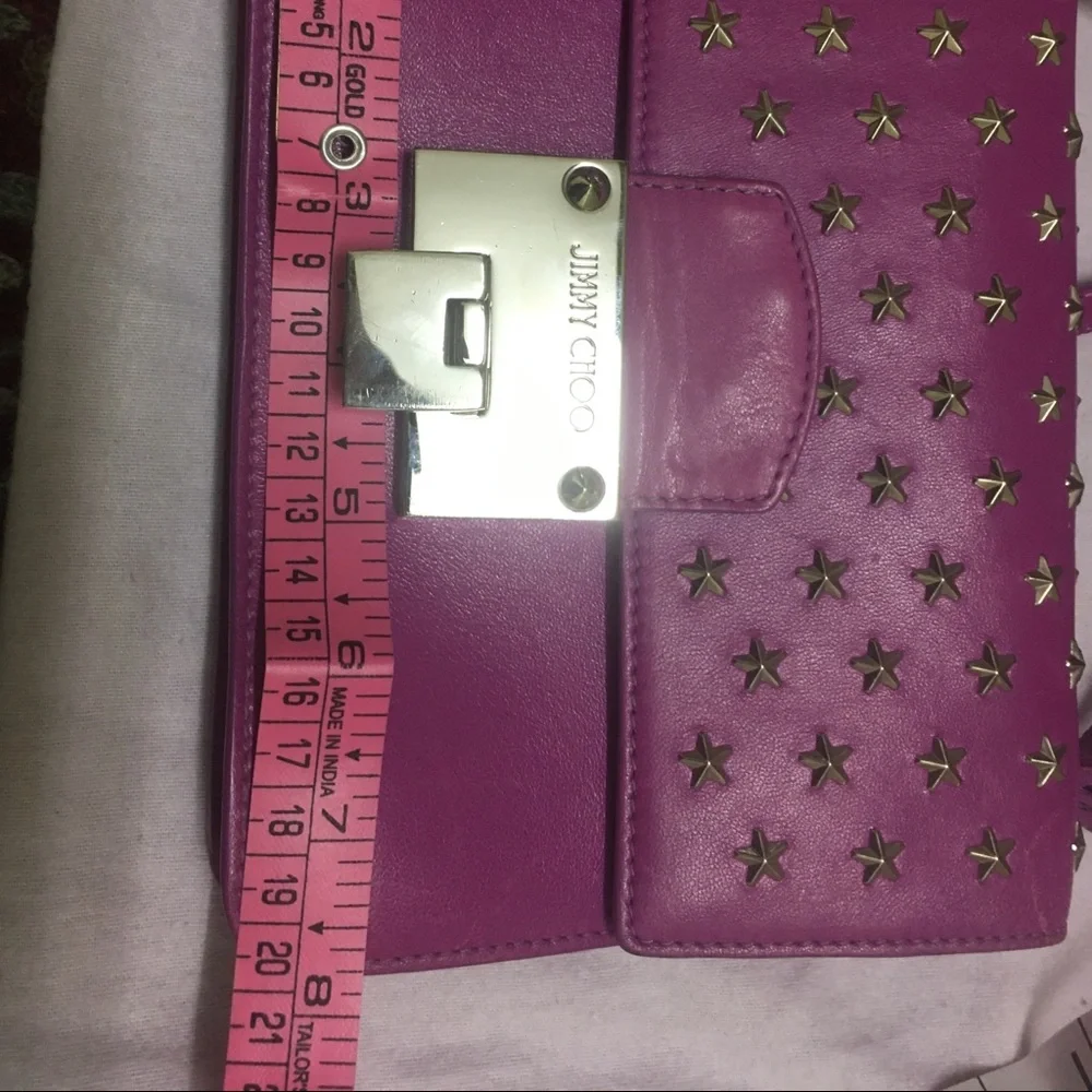 Authentic Jimmy Choo Rebel Crossbody Bag in grape - Picture 11 of 13